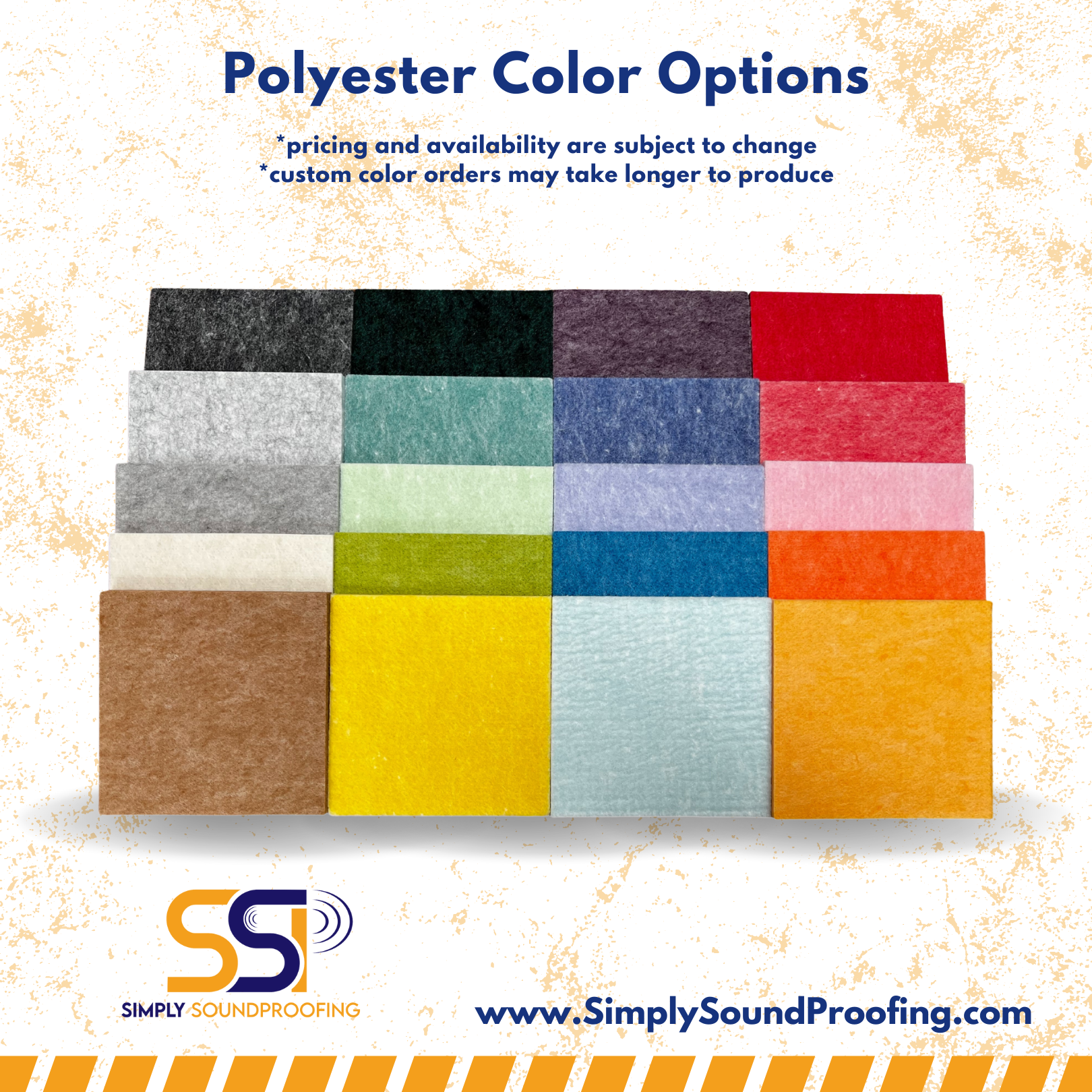 Poly Max polyester acoustical panels, Sound absorbing